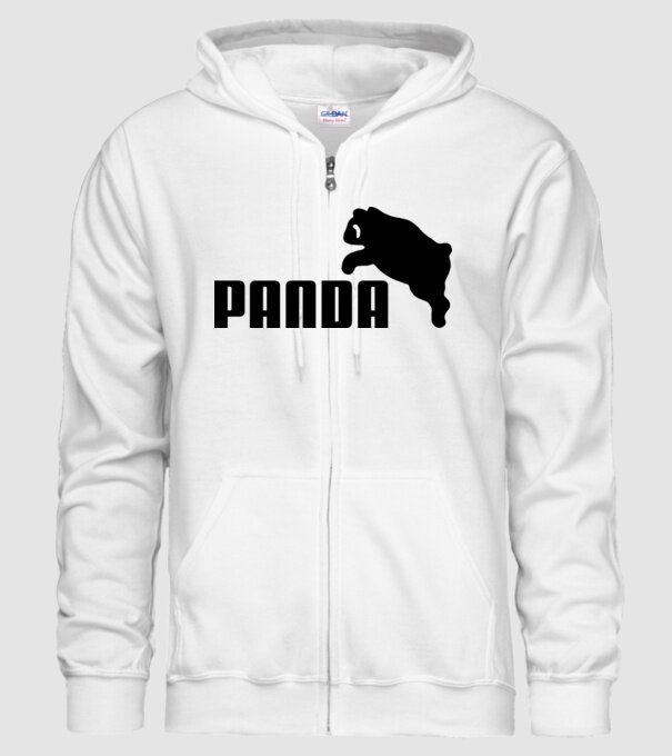 PANDA model alb pe tricou