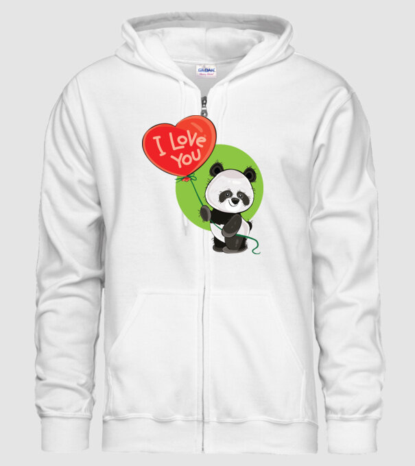 dragoste panda model alb pe tricou
