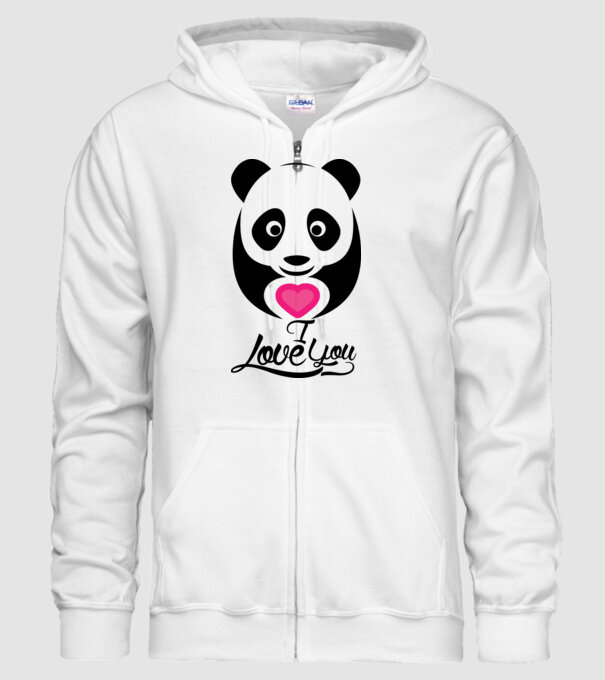 PandaHeart model alb pe tricou