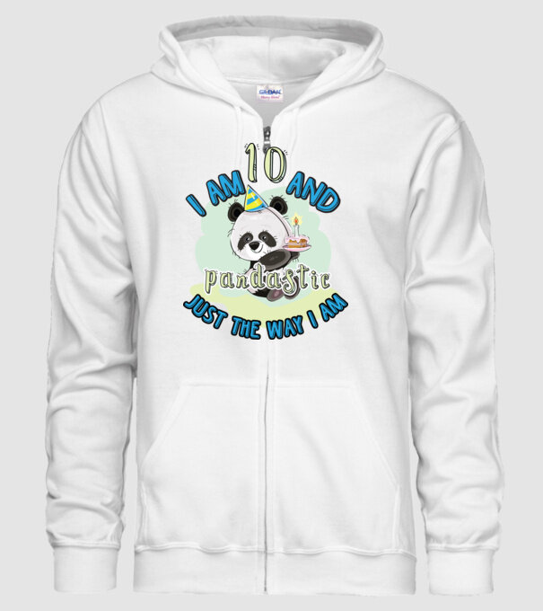 PANDASTIC 10 model alb pe tricou