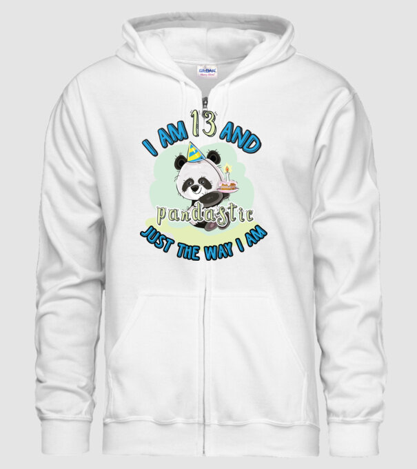 PANDASTIC 13 model alb pe tricou