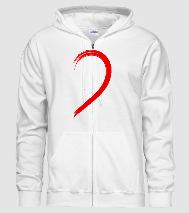 Inimă pereche stânga model alb pe tricou