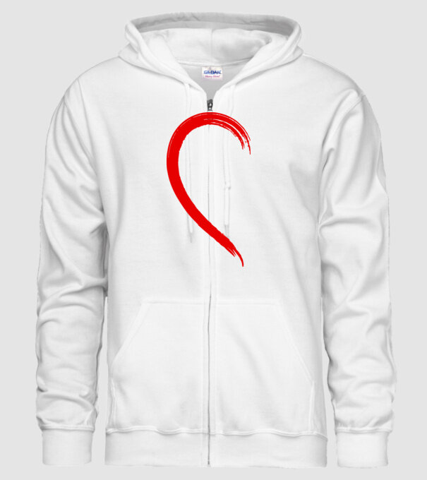 Inimă pereche dreapta model alb pe tricou