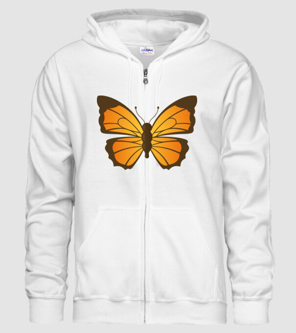 Butterfly model alb pe tricou