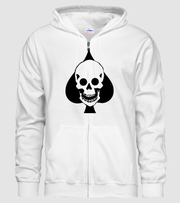 Craniu pică model alb pe tricou