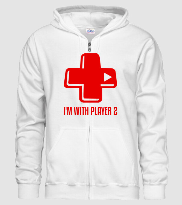 player 2 model alb pe tricou