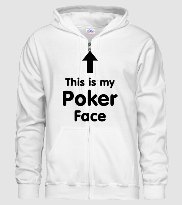 Poker Face 2 model alb pe tricou