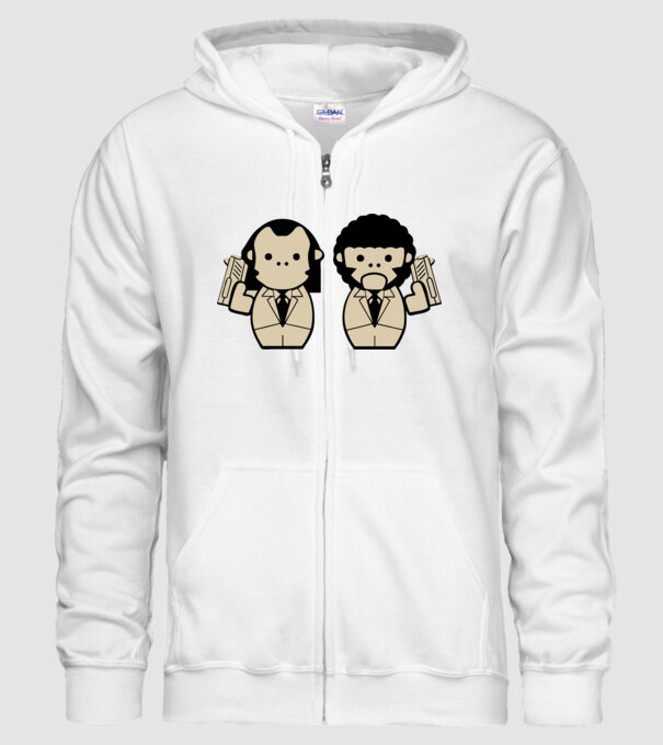 Pulp Fiction draw model alb pe tricou