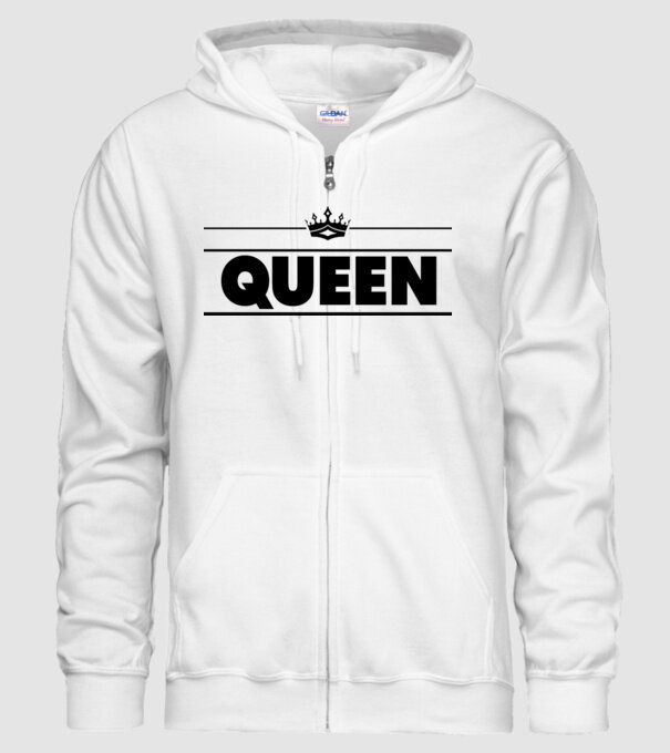 Queen model alb pe tricou