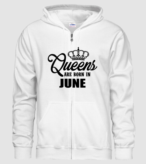 Queens are born in - June model alb pe tricou