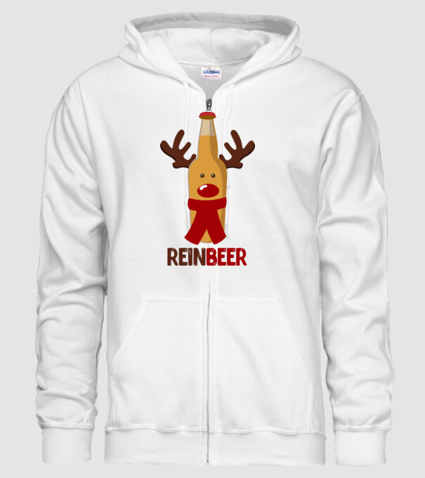 Bere REINBEER model alb pe tricou