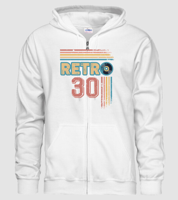 Retro 30 Birthday model alb pe tricou