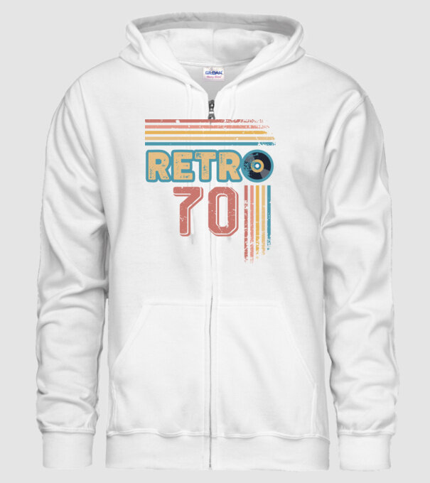 Retro 70 Birthday model alb pe tricou