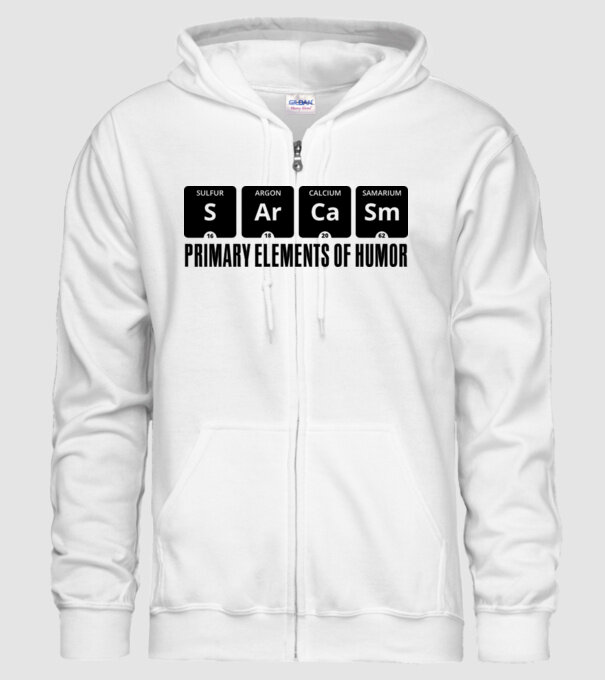 Sarcasm model alb pe tricou