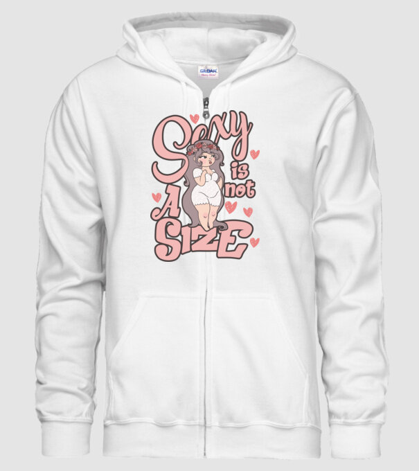 Sexy is not a size cutie model alb pe tricou