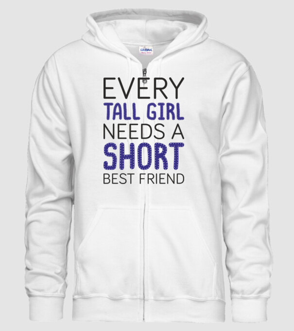 Short Freind model alb pe tricou