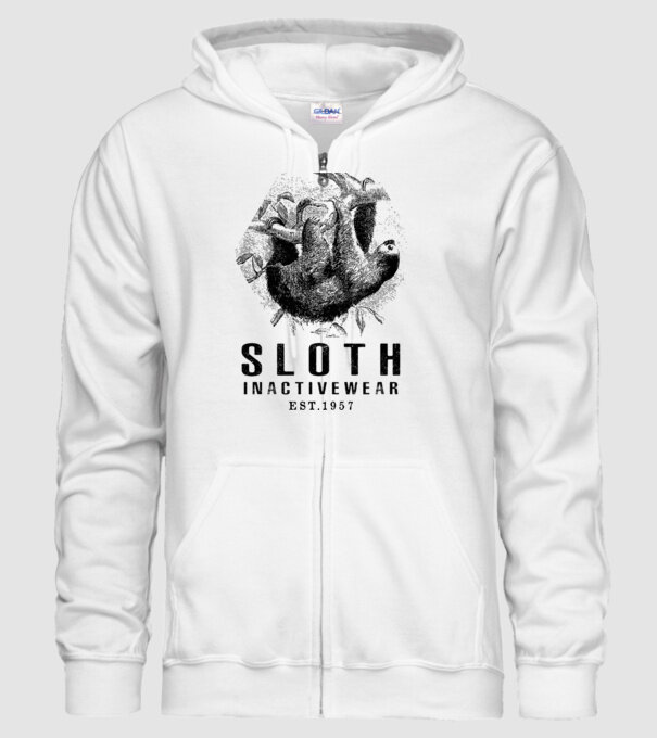 SLOTH inactive drk model alb pe tricou