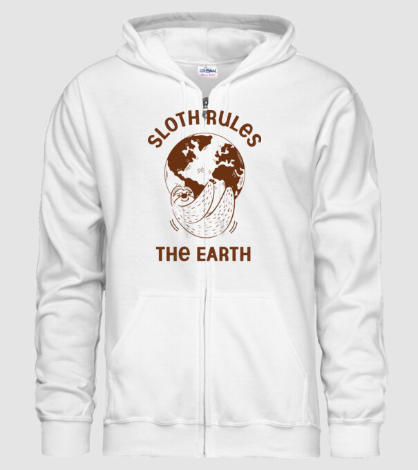 Sloth rules the world model alb pe tricou