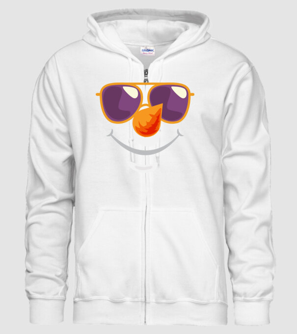 Snowman face model alb pe tricou