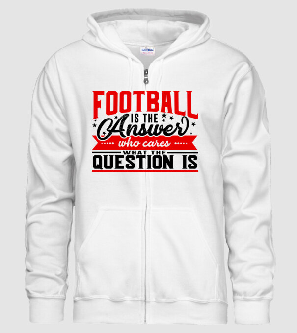 Sport is the answer FOTBALIST model alb pe tricou