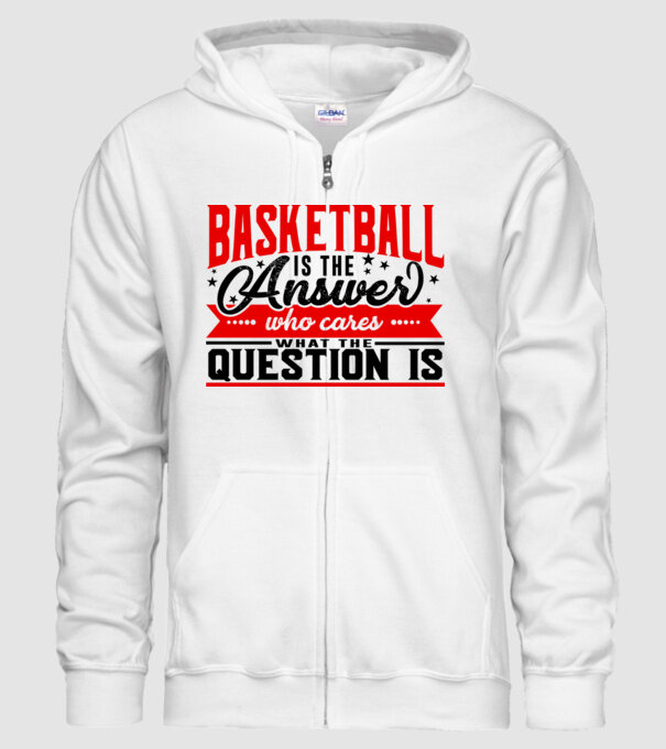 Sport is the answer BASCHETBALIST model alb pe tricou