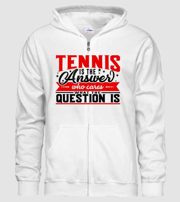 Sport is the answer JUCĂTOR TENIS model alb pe tricou