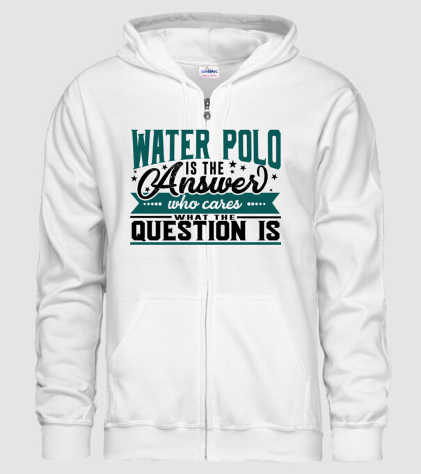 Sport is the answer JUCĂTOR POLO PE APĂ model alb pe tricou