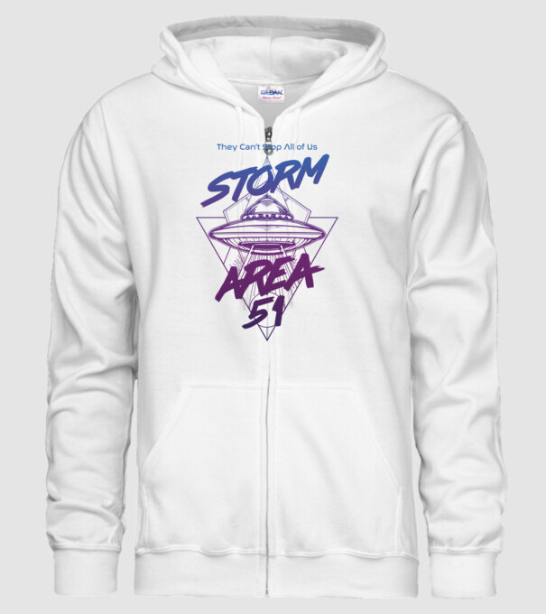 storm area 51 ufo purple model alb pe tricou