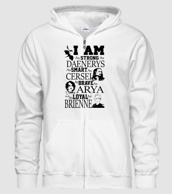 Strong as Daenerys model alb pe tricou