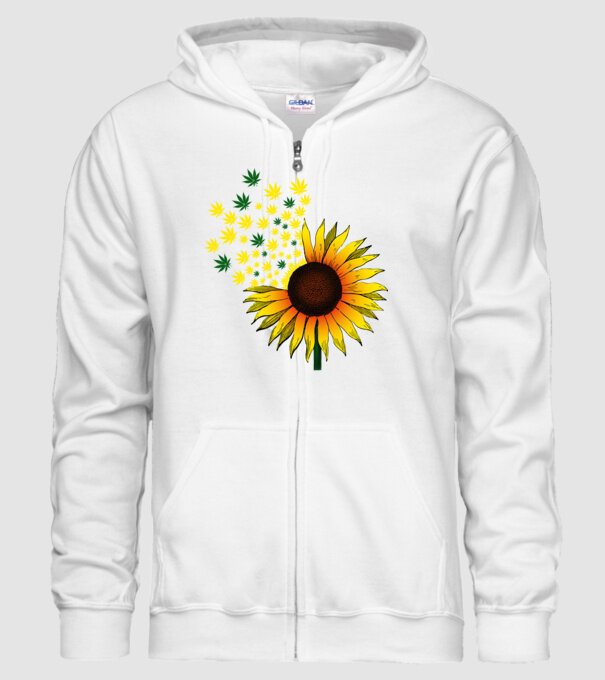 Sunflower Weed model alb pe tricou
