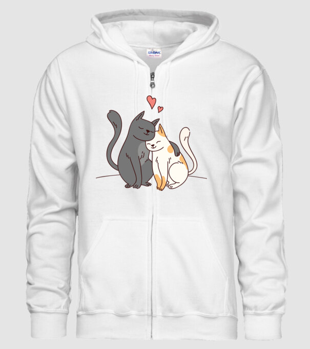 PISICUȚE ÎNDRĂGOSTITE 3 model alb pe tricou