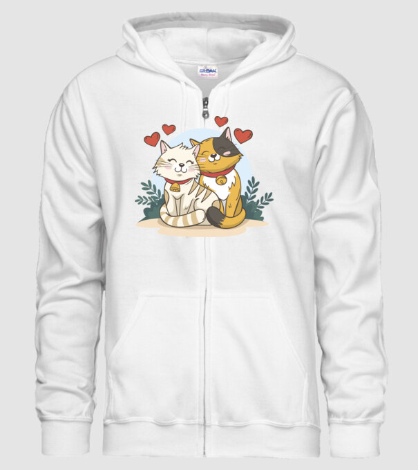 PISICUȚE ÎNDRĂGOSTITE 4 model alb pe tricou