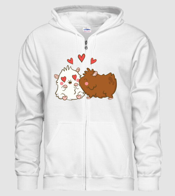 HAMSTERI ÎNDRĂGOSTIȚI model alb pe tricou