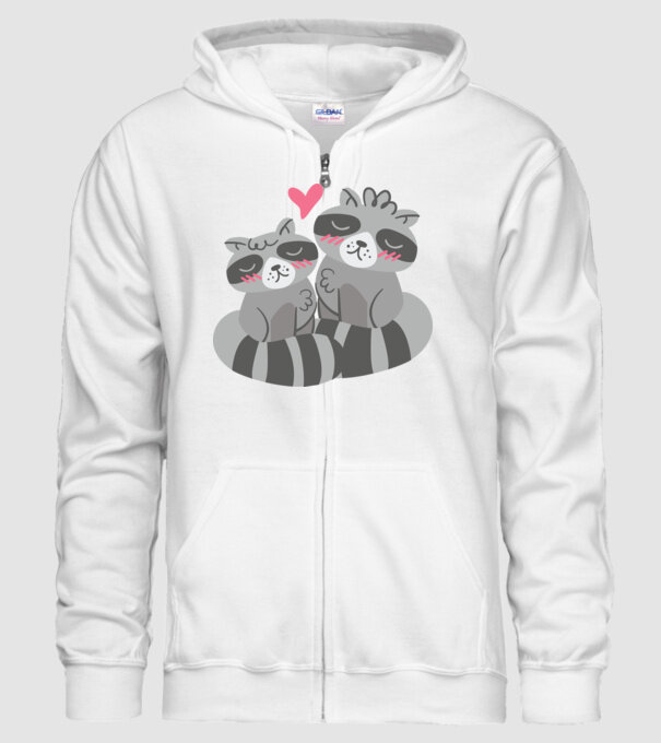 RATONI ÎNDRĂGOSTIȚI model alb pe tricou