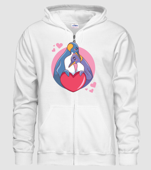 PINGUIN ÎNDRĂGOSTIT 5 model alb pe tricou