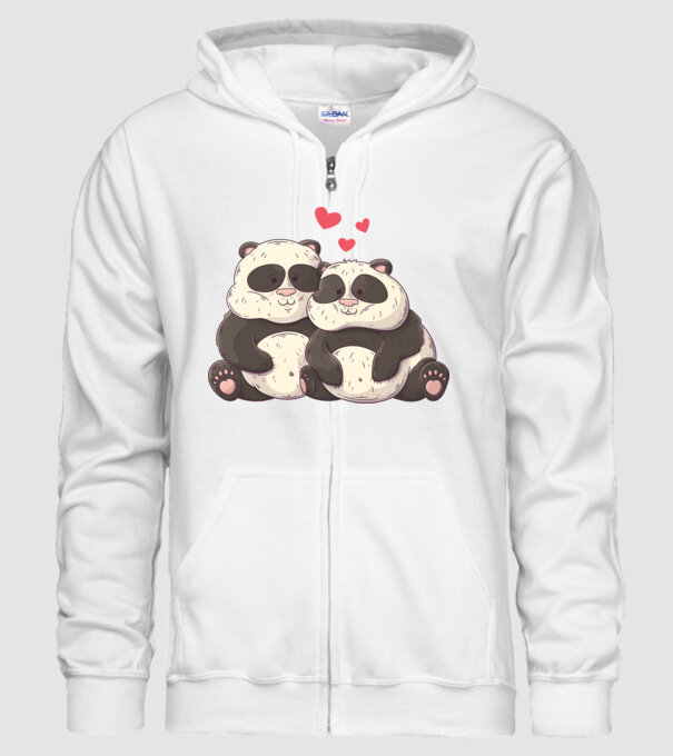 URȘI PANDA DOLOFANI ÎNDRĂGOSTIȚI model alb pe tricou