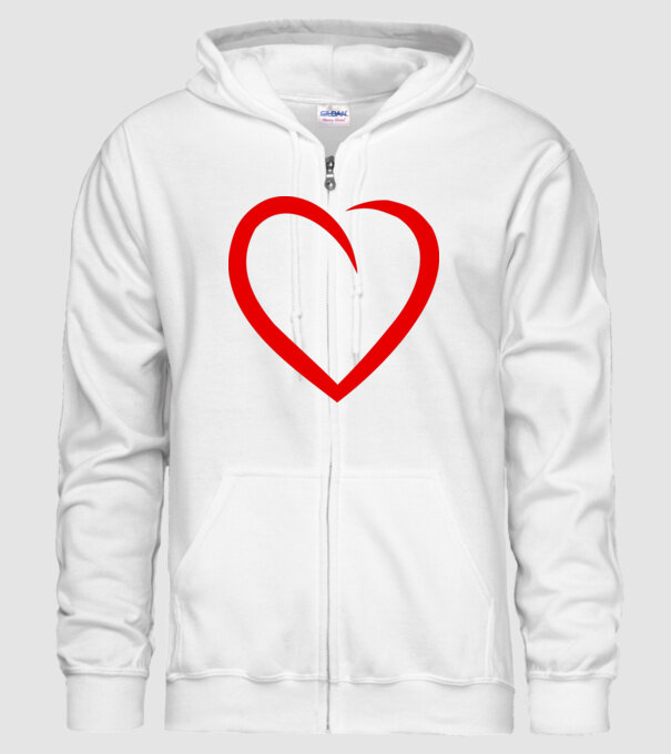 Szív model alb pe tricou
