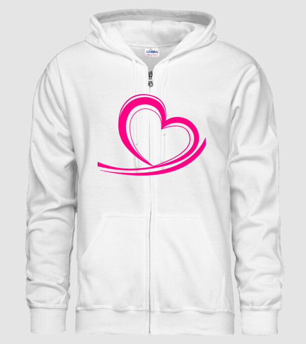 Linia inimii model alb pe tricou