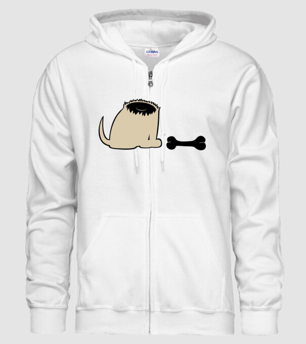 Szornyelde - Câine fără cap model alb pe tricou