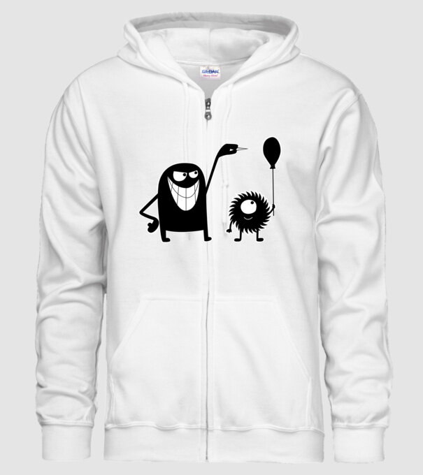 Szornyelde - Balon model alb pe tricou