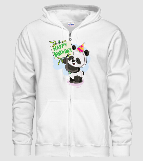 Zi de naștere panda model alb pe tricou