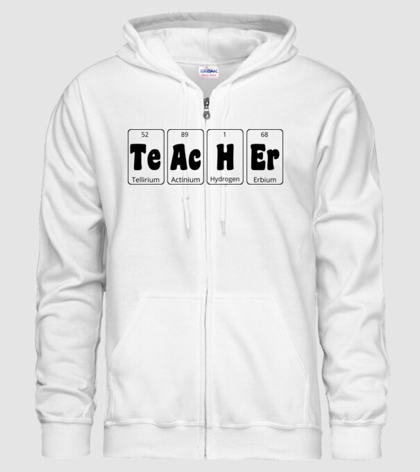 Teacher periodic model alb pe tricou