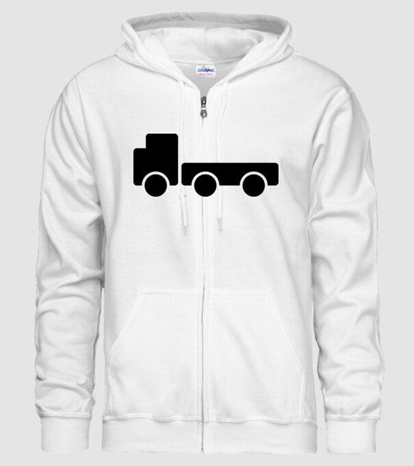 Camion model alb pe tricou