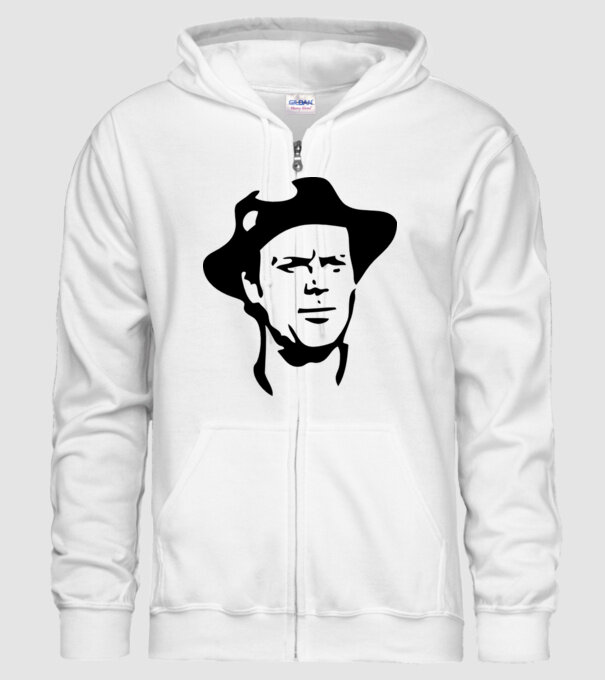 Terence Hill model alb pe tricou