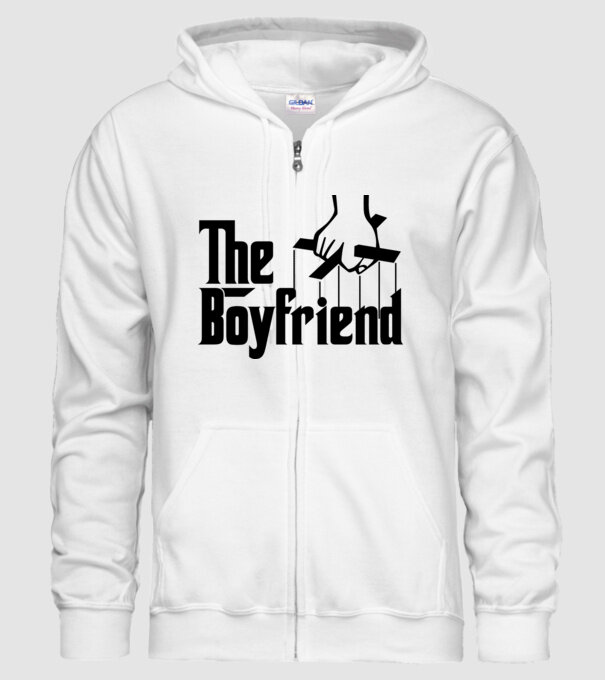 The Boyfriend model alb pe tricou