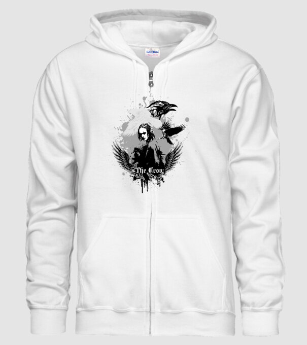 The Crow model alb pe tricou