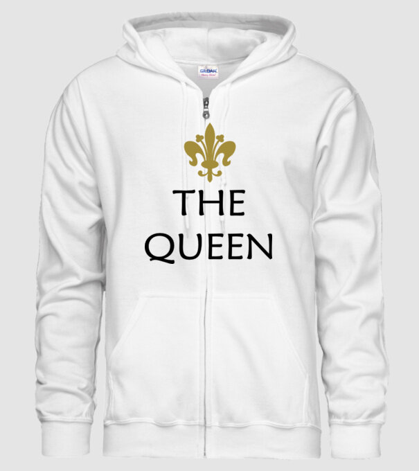 The Queen model alb pe tricou