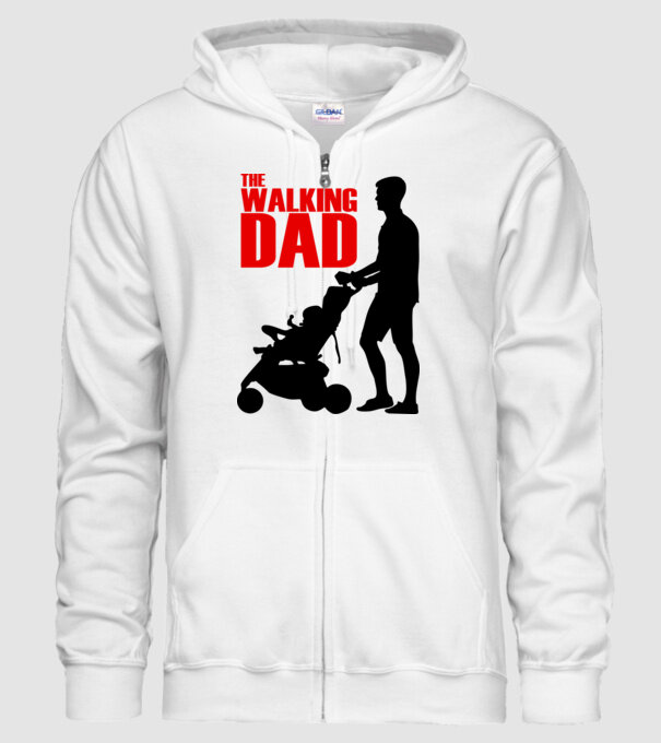 The Walking Dad model alb pe tricou
