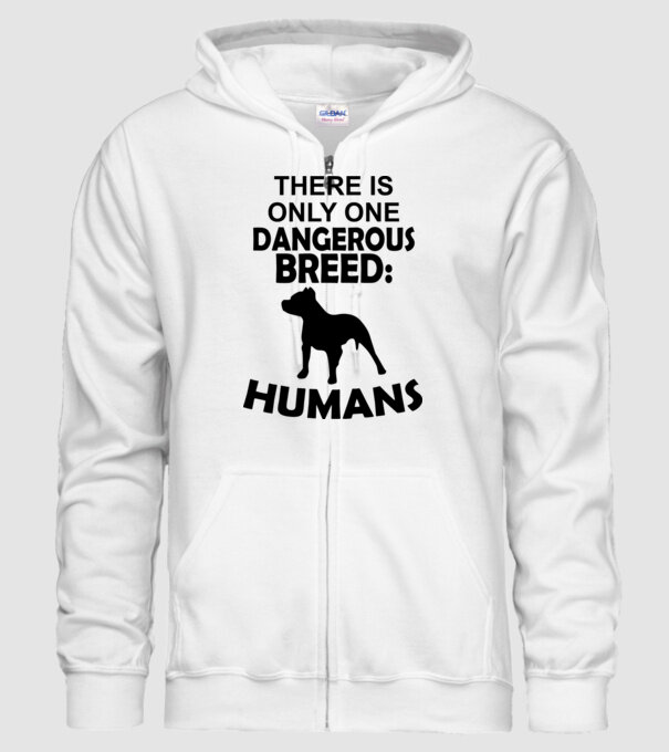 There is only one dangerous breed model alb pe tricou