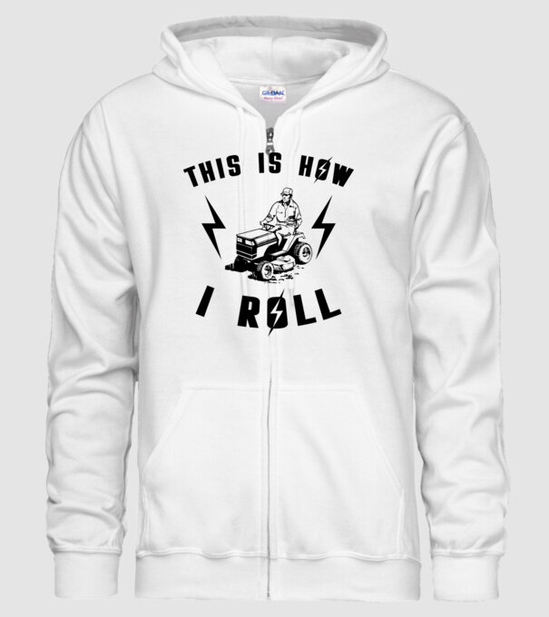 This is how i roll model alb pe tricou